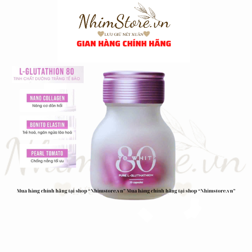 Viên uống trắng da Yo White 80 Chính Hãng B.O.T Viên Trắng Da Chống Nắng Nội Sinh YoWhite 80 Giúp Da