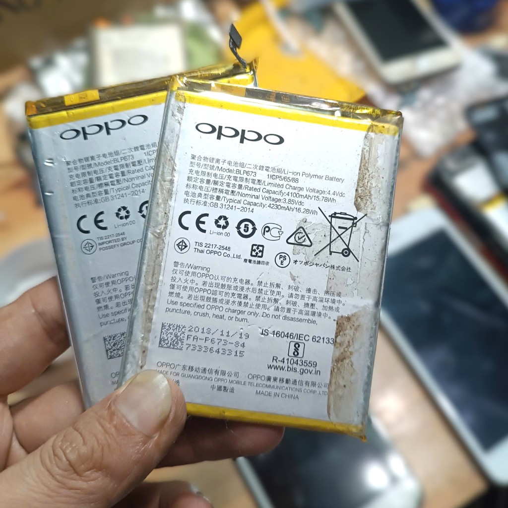 Pin Oppo A3s/A5s/A7/A12..(BLP673) zin bóc máy-pin cũ bao sống,hoạt động tốt