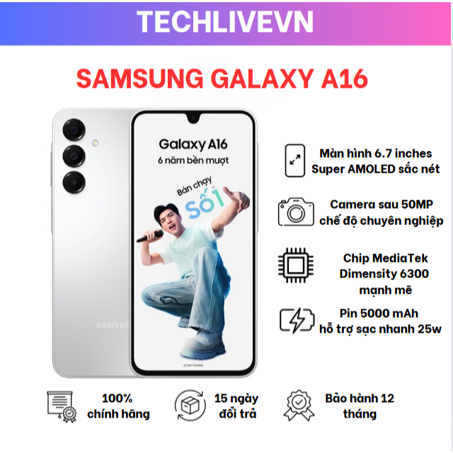 Điện Thoại Di Động Samsung Galaxy A16 LTE, 4G