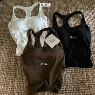   Aheun studio  Áo ba lỗ nữ thể thao basic dáng ôm  BAO GIẶC MÁY - Áo tank top gym nữ tập yoga gym trắng đen nâu cà phê  
