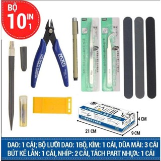  Combo dụng cụ lắp gundam model kit đồ chơi toys 10 món 