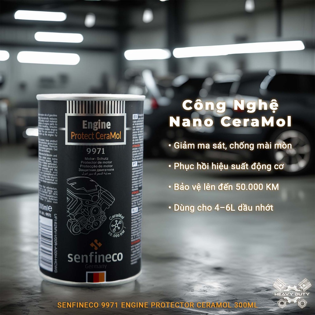 Phụ Gia Nhớt Nano Phủ Gốm Senfineco 9971 - Phục Hồi & Bảo Vệ Động Cơ Ceramol | Tăng Công Suất