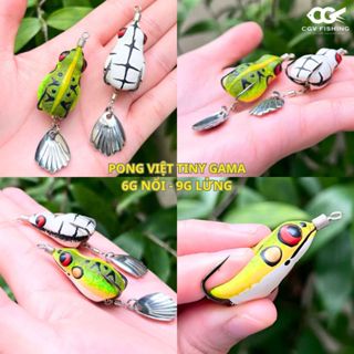 Nhái hơi câu lure PONG TINY lưỡi GAMAKATSU 6G NỔI - 9G LỬNG câu lóc, sộp - CGVFISHING