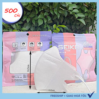 [ SET 50 Túi 500 Cái ] Khẩu Trang 5D SEIKO 3 Lớp Người Lớn Ôm Mặt Chống Tia UV