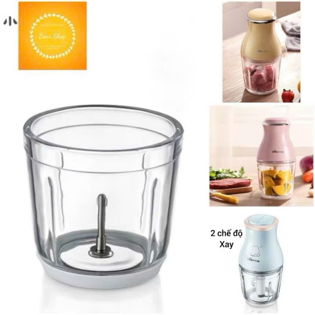 [Sẵn][Phụ kiện chuẩn] Cốc xay thủy tinh của Máy xay 0.6L Bear các mã QSJ-B02R1/B02U2/B02X5
