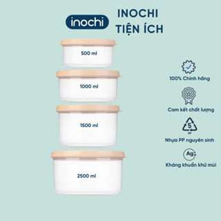 Bộ 4 hộp nhựa đựng thực phẩm tròn nhiều kích thước