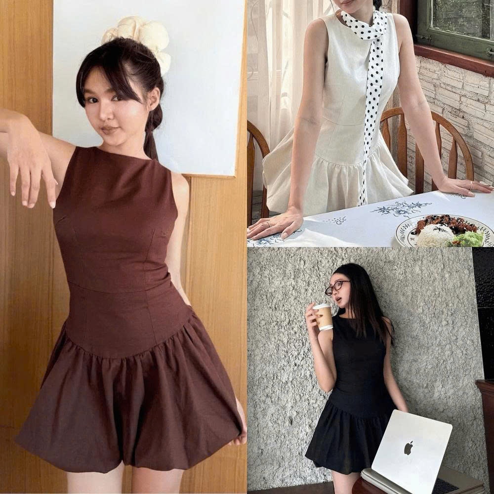 Váy Linen Dáng Bí Siêu Xinh 3 Màu 2001 Clothing