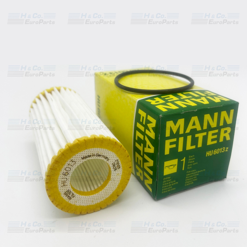 Lõi lọc dầu (Audi A1, A3, A4, A5, A6, A7, Q3, Q5, Q7, TT, VW Tiguan, Passat, Touareg, Porsche Macan. Hãng Mann, HU6013z)