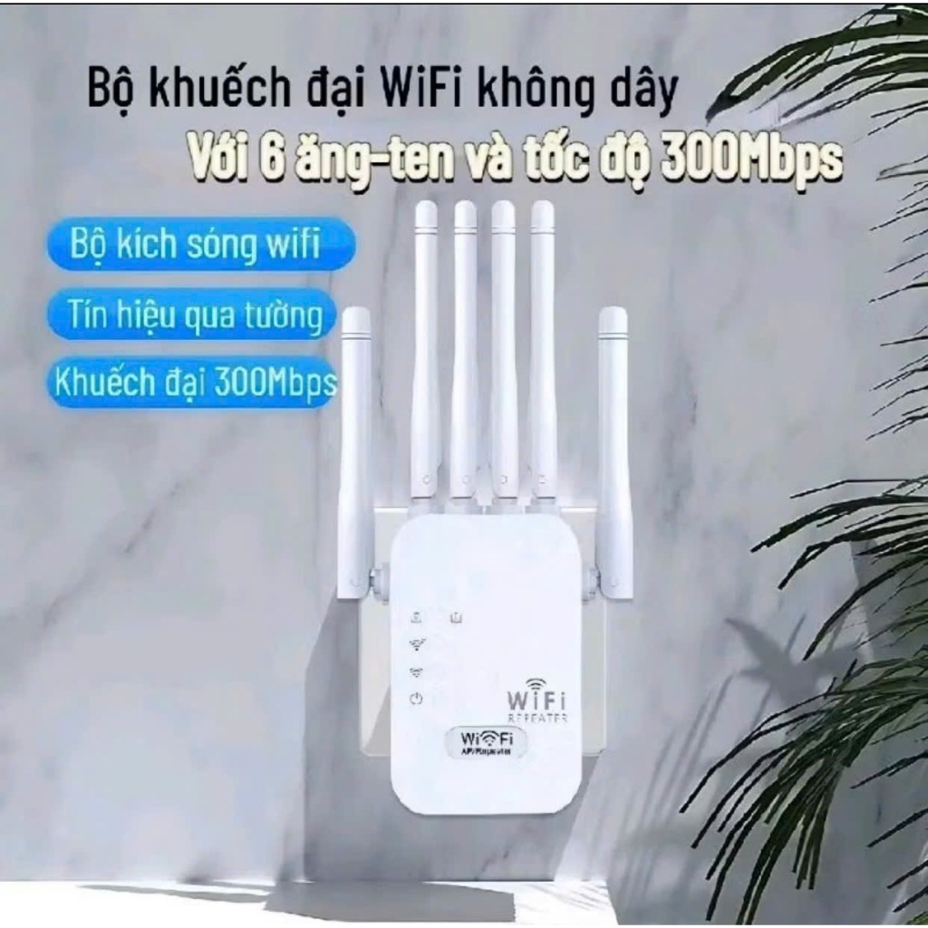 Bộ Kích Sóng WIFI 6 Râu Tốc Độ Cao 1200MBPS Phát Xuyên Tường Kết Nối Xa Mở Rộng Vùng Phủ Sóng, Cải Thiện Tốc Độ Phòng