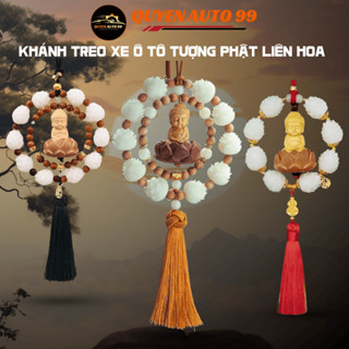 Khánh treo xe ô tô tượng Phật Liên Hoa phong thủy treo gương chiếu hậu ô tô mang lại bình an may mắn