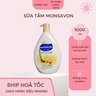  Sữa tắm Monsavon sữa tắm chiết xuất sữa và hoa vani Monsavon 1000ml 