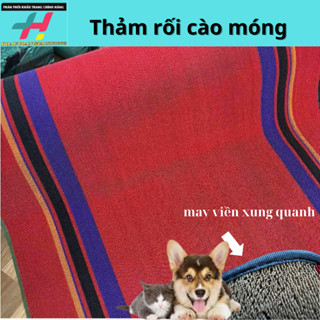  Thảm Sợi Rối May Viền Lót Cho Chó Mèo Cào Móng Giữ Cát Đi Wc Bền Đẹp 