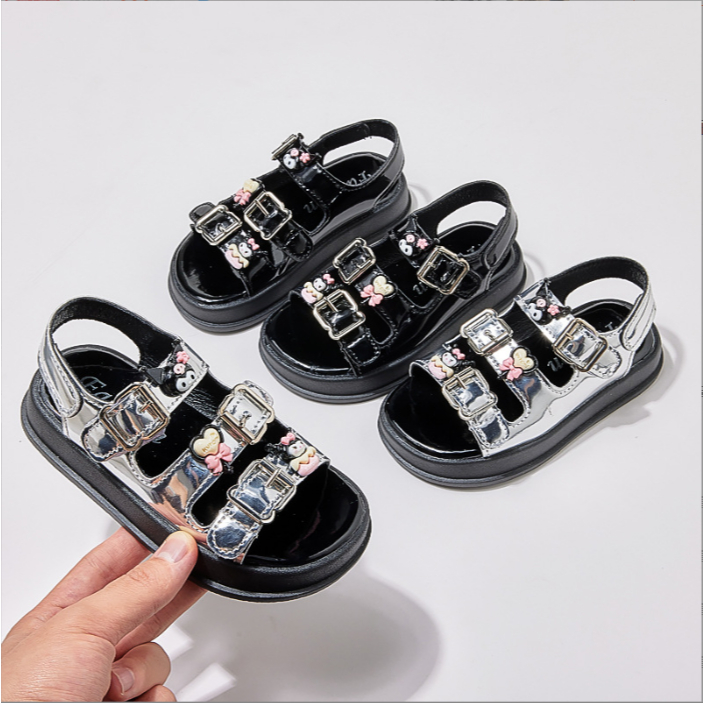 Dép công chúa trẻ em 2025 mùa hè mới sandal cao cấp đế mềm chống bẩn cho trẻ em thời trang cho bé gái ( tim mi 3 )i