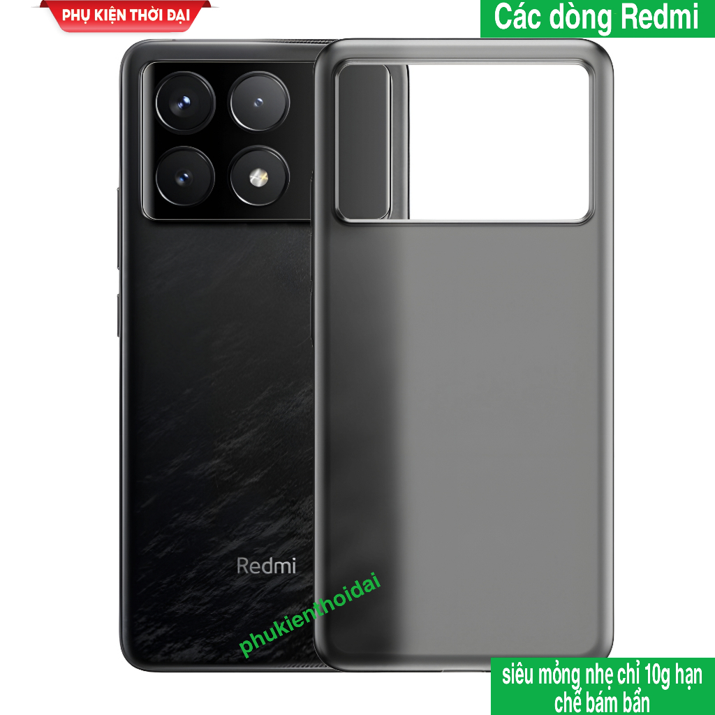 Ốp lưng Redmi K70 / K80 Ultra / K70 Ultra nhựa PP siêu nhẹ mỏng hạn chế bám mồ hôi