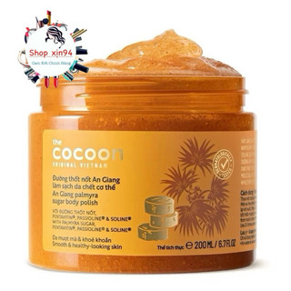   BẢN CẢI TIẾN  Tẩy tế bào chết cơ thể body đường thốt nốt Cocoon cho da mềm mại 200ml 