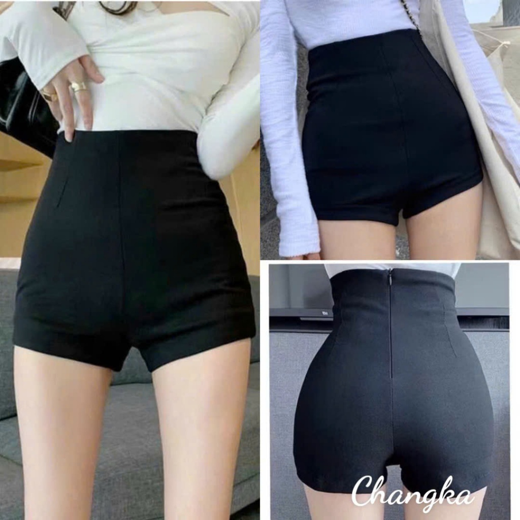 Quần Short Nữ Dance Lưng Cao Khóa Sau Quần Đùi nữ Ngắn Cạp Cao Nâng Mông idol kpop Sooc Chất Umi Cao