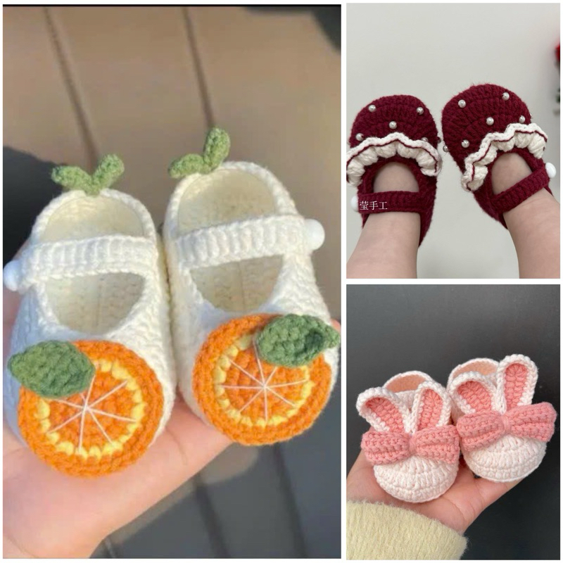 Giày Len Cho Bé Sơ Sinh & Bé Tập Đi – Handmade Cao Cấp | An Toàn – Êm Ái – Siêu Đáng Yêu