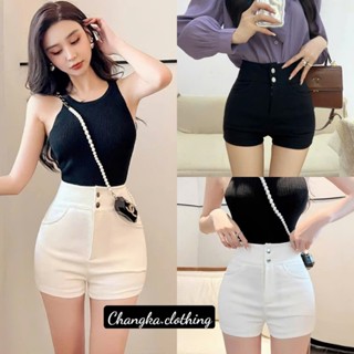 Quần Short Cạp Lưng Cao 2 Khuy Có Túi Quần Đùi nữ Nâng Mông idol kpop Biker Sooc Chất Umi Cao Cấp Đen Co Giãn Đẹp
