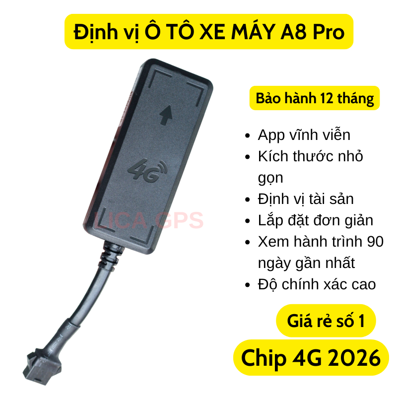  Định vị xe máy oto A8 4G pro bản mới nhất 2025 app tiếng việt miễn phí đô chính xác cao giá đại lý bảo hành 1 năm 