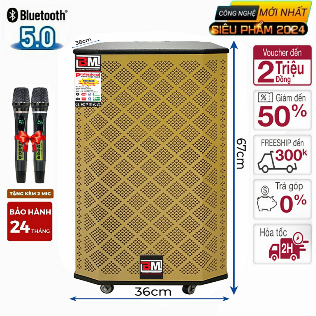 Loa Kéo Karaoke [ Trả Góp 0% ] | Bass 30 BM P620 | Loa 3 Tấc ( Lưới Vàng ) Công Suất 1000w SV444