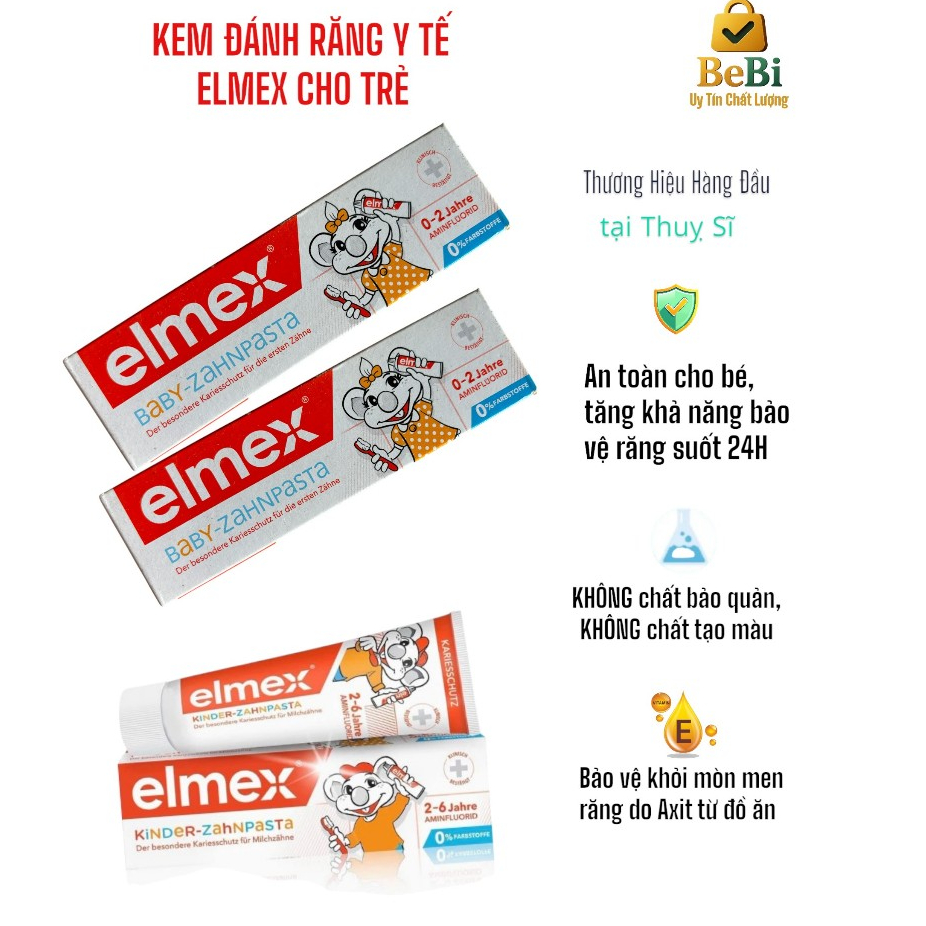 Kem Đánh Răng ELMEX Cho Trẻ Nội địa Đức