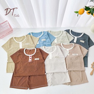 Combo 5 và combo 6 bộ quần áo cộc tay 3 cúc chất liệu tăm lụa Hàn cho bé trai, bé gái cao cấp từ [5 Kg - 16 Kg]