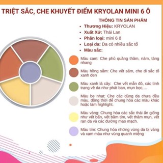 [Hoà tốc] Chiết triệt sắc kryolan 6 màu che phủ hoàn toàn khuyết điểm