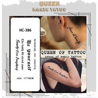 Hình xăm dán chữ tạm thời như hình thật, chống thấm nước, lâu trôi, cá tính - HC-386