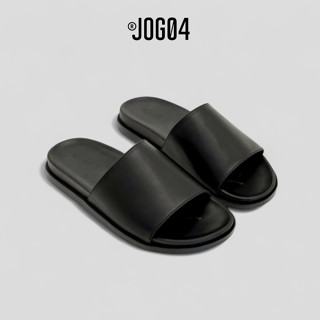 Dép da basic JOG04 - thiết kế quai da 3 lớp chắc chắn , tăng chiều cao 3cm ( E4 )