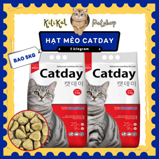 Hạt dinh dưỡng cho mèo CATDAY 5kg - hồng sâm tăng đề kháng, không chất bảo quản, mèo khỏe mạnh