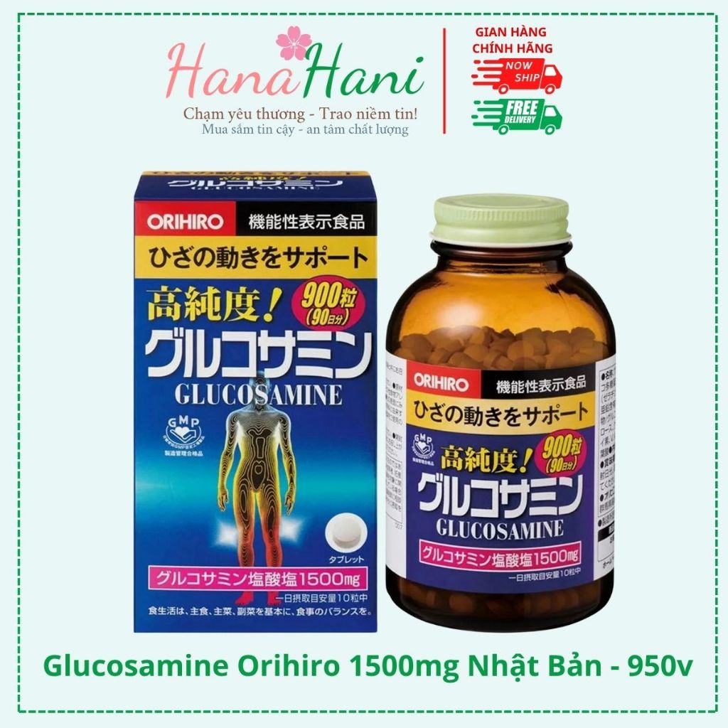 Viên uống Glucosamine Orihiro 1500mg Nhật Bản - Hỗ trợ khớp