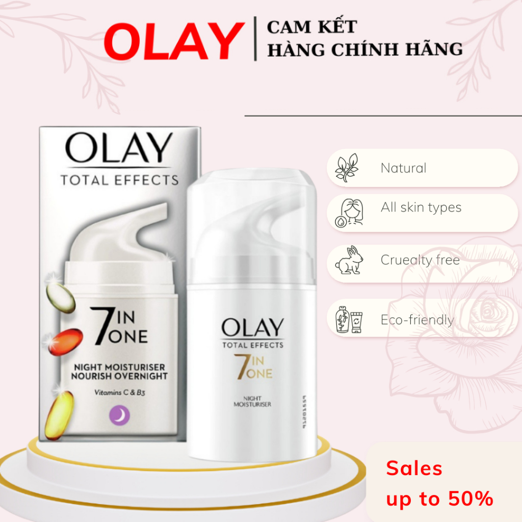 Kem Dưỡng Olay 7 In 1 Bản UK Ban Ngày Và Ban Đêm - 50ml