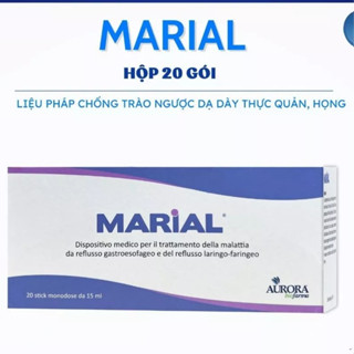 Gel giảm trào ngược MARIAL - Hộp 20 gói chống trào ngược bảo vệ phục hồi niêm mạc dạ dày, thực quản