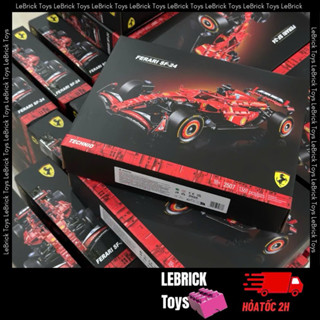 [HOẢ TỐC HCM] Đồ chơi lắp ráp mô hình lắp ghép xe đua tỉ lệ 1:8 F1 Ferari SF24