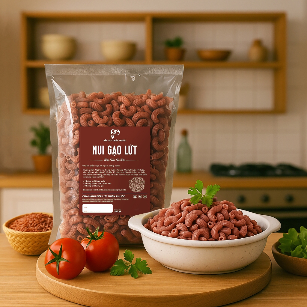 Nui Gạo Lứt Thực Dưỡng (Loại Ngon) 500GR - Nui Lứt Hữu Cơ EAT CLEAN Cho Người Ăn Kiêng Giảm Cân