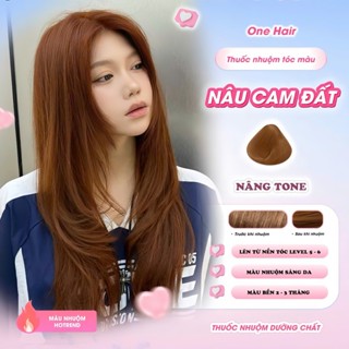  Thuốc Nhuộm Tóc Màu NÂU CAM ĐẤT Không tẩy - ONE HAIR 