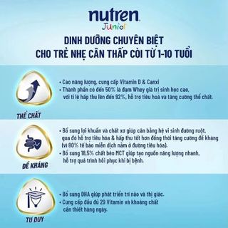 Mẫu mới sữa Nutren Junior 800gr date 2027