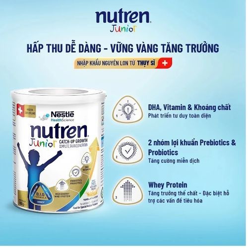 Mẫu mới sữa Nutren Junior 800gr date 2027