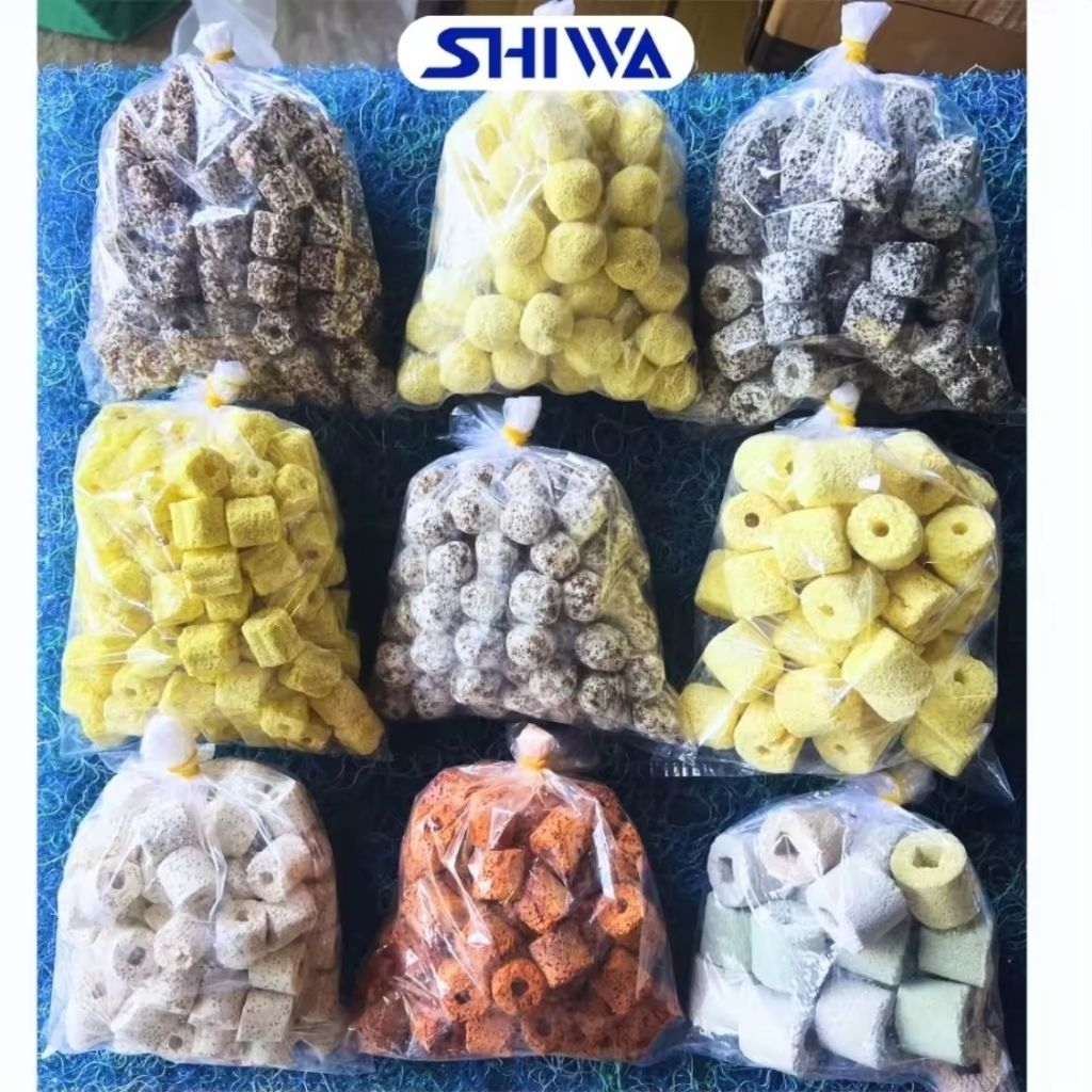 1KG Sứ, Vật Liệu Lọc Nước Hồ Cá - Sứ Nhẫn Trắng/Sứ Nhẫn Đỏ / Sứ Trụ Muối Tiêu - Sứ Viên Lỗ