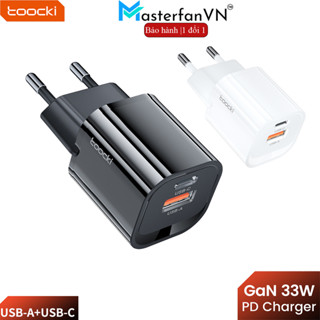 Cục Sạc Nhanh Toocki GaN 33W Hai Cổng USB Type C QC3.0 PD 3.0 PPS 33W USB TypeC