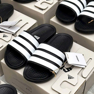 Dép adidas nam đúc nguyên khối siêu nhẹ, Dép adidas cao su non 3 sọc thể thao chống nước chống hôi chân
