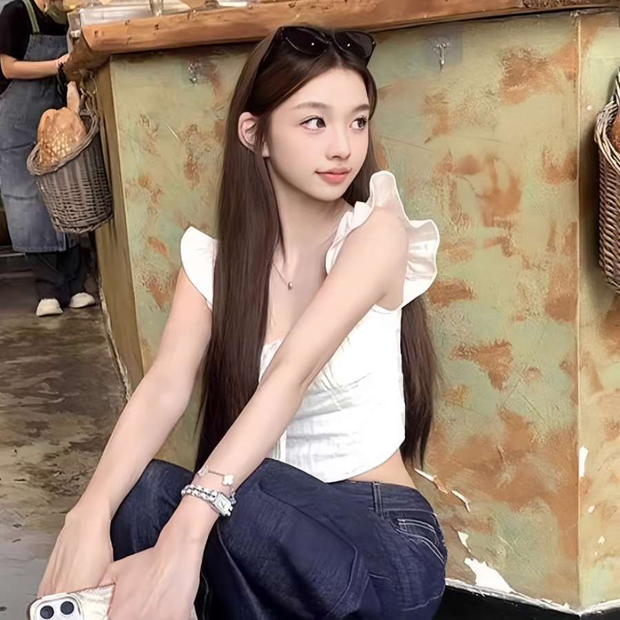 Áo Trễ Vai Tay Cánh Tiên, Áo Croptop Trắng Tay Bồng Tiểu Thư Đơn Giản Dề Mặc Đi Chơi Đi Biển Dạo Phố Mùa Hè | BigBuy360 - bigbuy360.vn