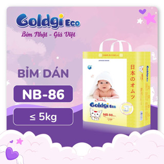  Bỉm Nhật Goldgi chính hãng Eco 2024 Dán NB86 S76 M66 L56 Quần M54 L48 XL44 XXL32 