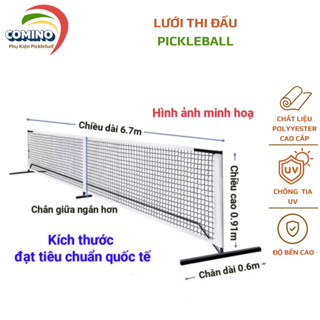 Lưới Pickleball hàng chất lượng, chất liệu polyester bền bỉ theo thời gian, kích thước chuẩn quốc tế