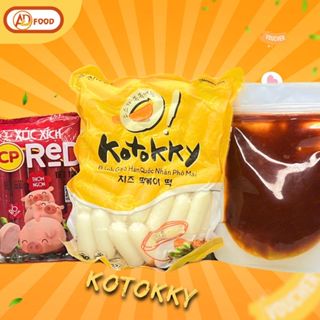  Combo 500g Bánh gạo nhân phô mai Sannadle+100g sốt+100g xúc xích tiệt trùng-set nấu lẩu bánh gạo 