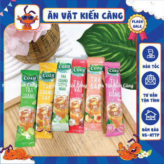 Combo Trà Cozy Hoà Tan Ice Tea với vị Đào, Ổi Hồng, Vải, Chanh Nhài thơm mát