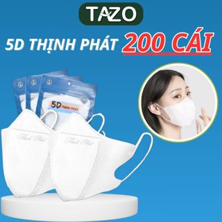 200 Chiếc Khẩu Trang 5D Thịnh Phát CAO CẤP - Khẩu Trang Y Tế 3 Lớp Kháng Khuẩn, Ngăn Ngừa Bụi - Tazo