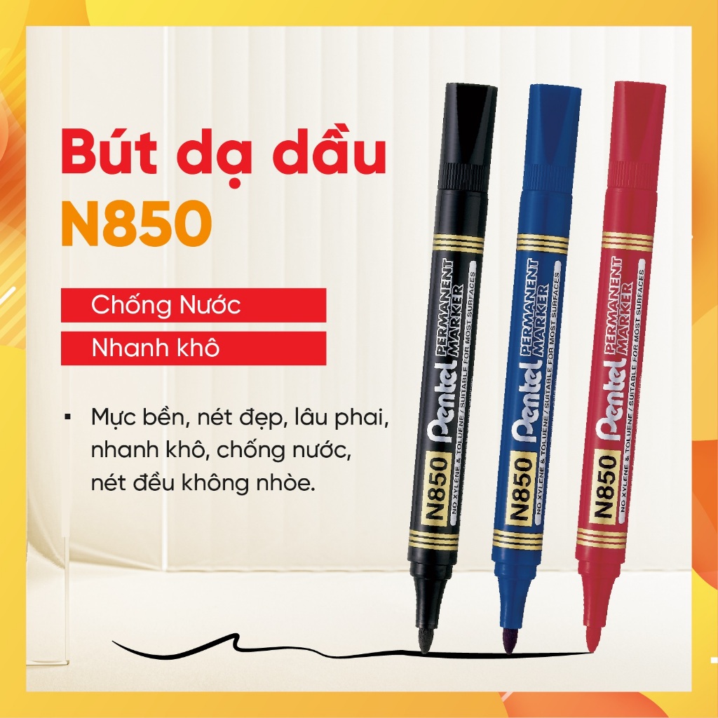 Bút Dạ Dầu Pentel N850 Nhanh Khô Chống Nước