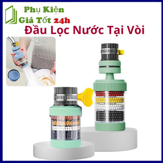 Set 2 Đầu vòi lọc nước trực tiếp tại vòi 6 lớp carbon hổ trợ lọc cặn,phèn trong dòng nước,tiết kiệm#