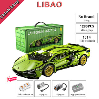 Mô hình lắp ráp siêu xe lamborghini 1280PCS tỉ lệ 1:14 ô tô điều khiển lắp ghép siêu xe đồ chơi cho bé trai